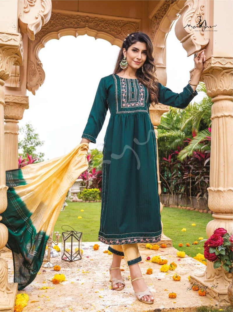 Mayur Sitaarey Fancy With Beautiful Work Stylish Designer Festive Wear Fancy Long Kurti