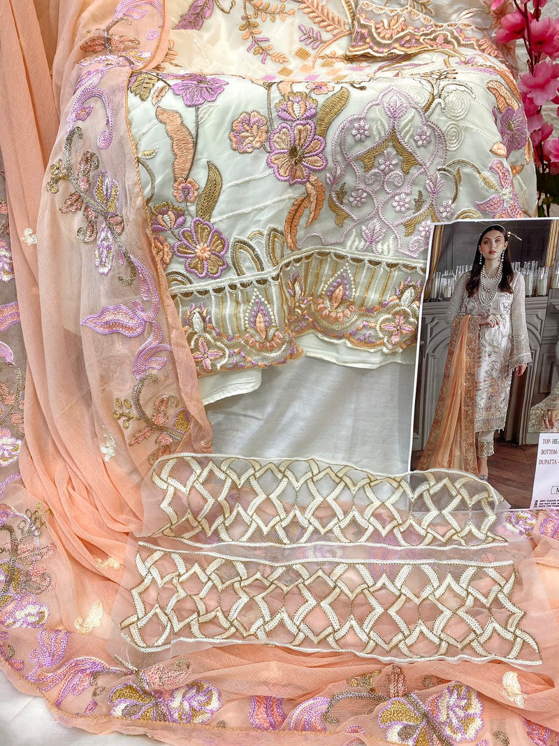 Mushq Dno 169 Georgette With Heavy Embroidery Work Stylish Designer Party Wear Salwar Kameez