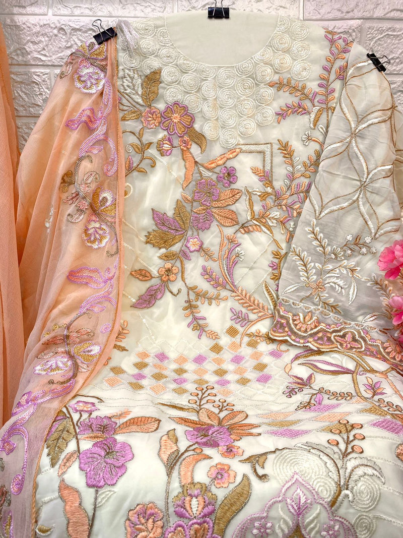 Mushq Dno 169 Georgette With Heavy Embroidery Work Stylish Designer Party Wear Salwar Kameez
