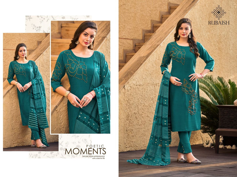 Rubaish Devi Chinon With Beautiful Hand Work stylish Designer Attractive Wear Fancy Kurti