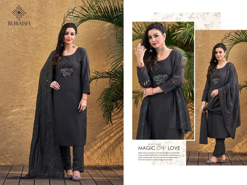 Rubaish Devi Chinon With Beautiful Hand Work stylish Designer Attractive Wear Fancy Kurti