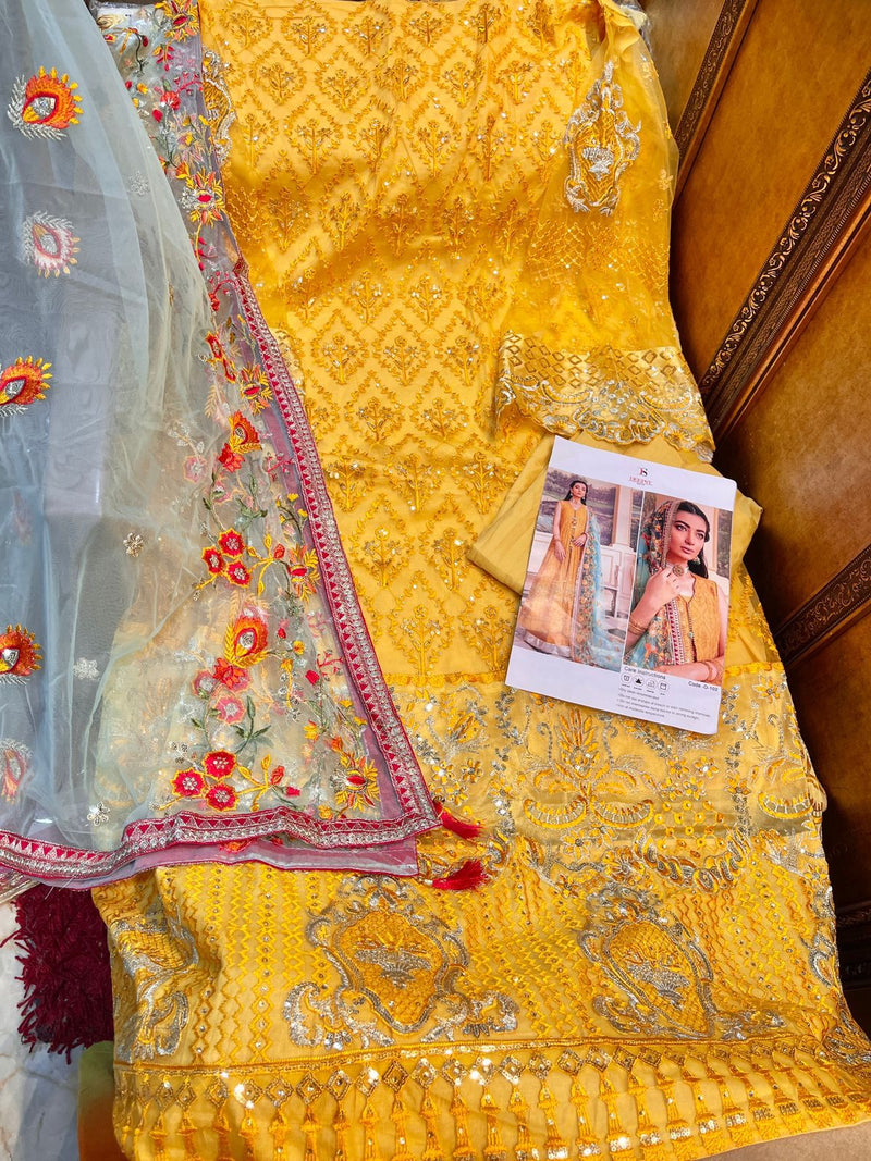 Deepsy Suit Dno 102 Butterfly Net With Heavy Embroidery Work Stylish Designer Festive Wear Salwar Suit