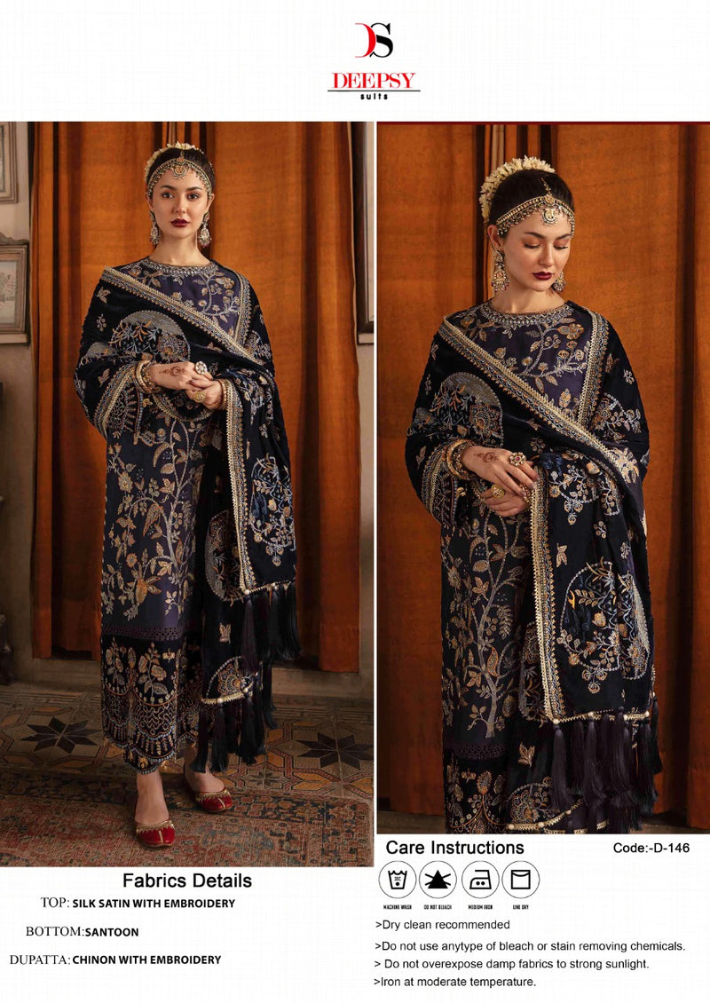 Deepsy Suit Dno 146 Georgette With Heavy Embroidery Work Stylish Designer Party Wear Salwar Kameez