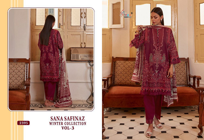 Shree Fabs Sana Safinaz Winter Collection Vol 3 Pashmina With Embroidery Work Stylish Designer Pakistani Salwar Kameez