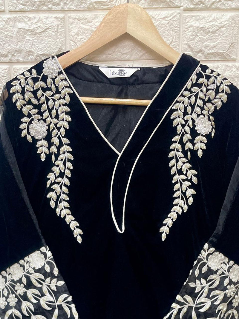 Laxuria Trendz Dno 1222 Cotton With Heavy Embroidery Work Stylish Designer Party Wear Fancy Pret Kurti