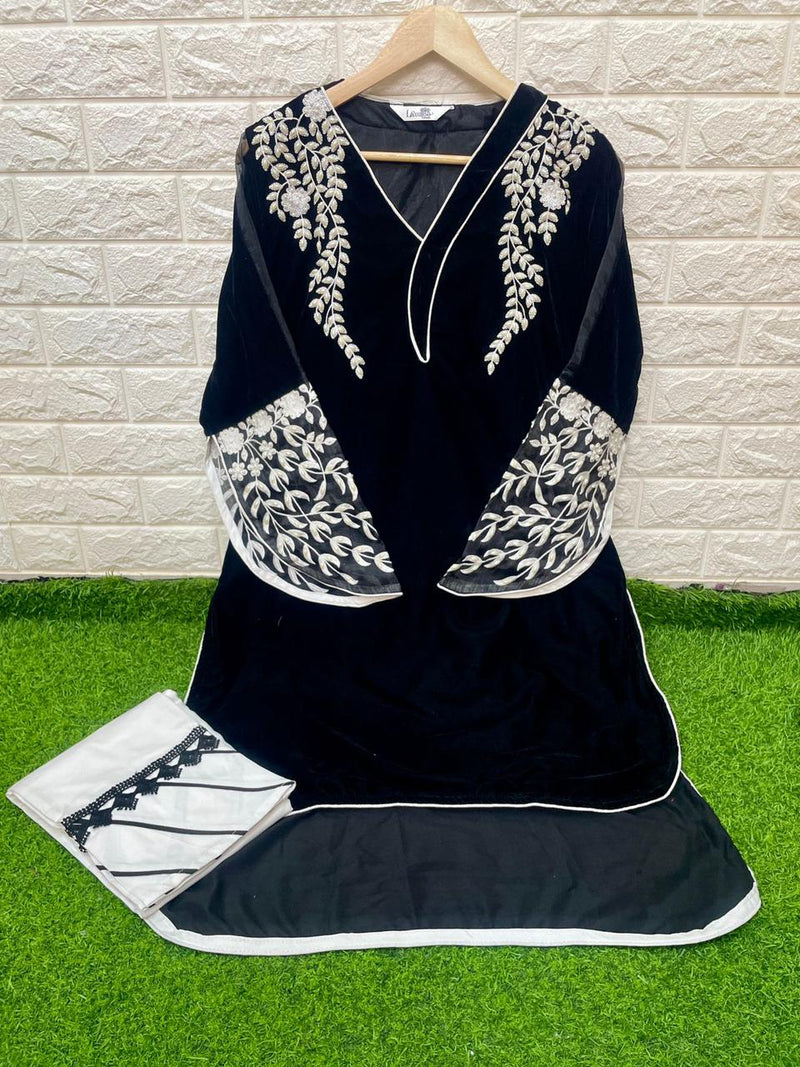 Laxuria Trendz Dno 1222 Cotton With Heavy Embroidery Work Stylish Designer Party Wear Fancy Pret Kurti