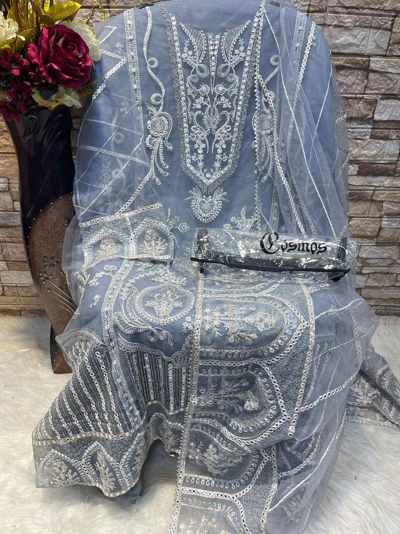 Cosmos Dno Gold 15 Georgette With Heavy Fancy Embroidery Work Stylish Designer Wedding Wear Salwar Kameez