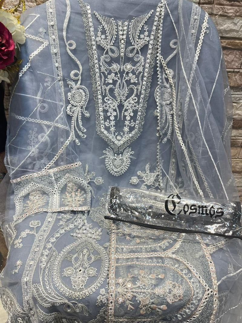 Cosmos Dno Gold 15 Georgette With Heavy Fancy Embroidery Work Stylish Designer Wedding Wear Salwar Kameez