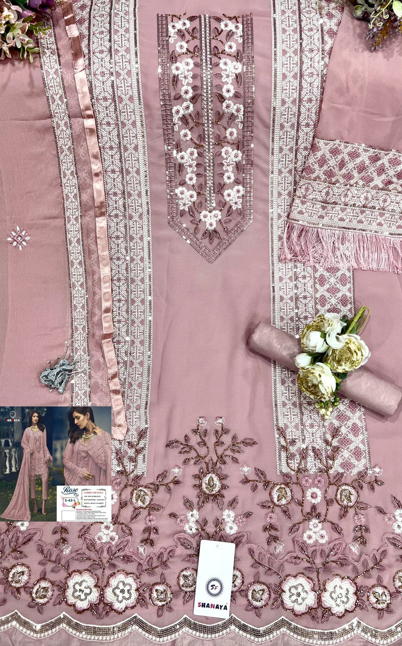 Shanaya  Fashion Rose S 43 L Georgette With Heavy Embroidery Work Stylish Designer Party Wear Salwar Kameez