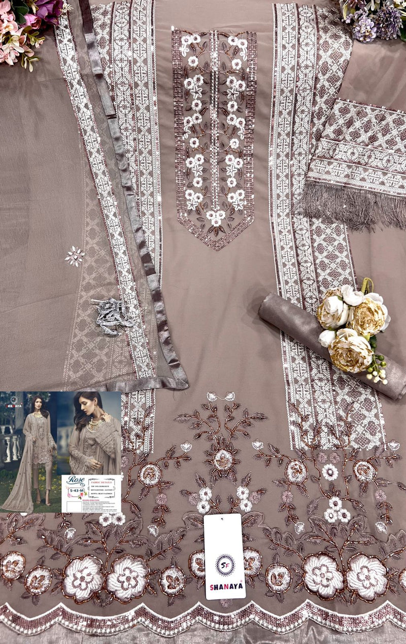 Shanaya  Fashion Rose S 43 M Georgette With Heavy Embroidery Work Stylish Designer Party Wear Salwar Kameez