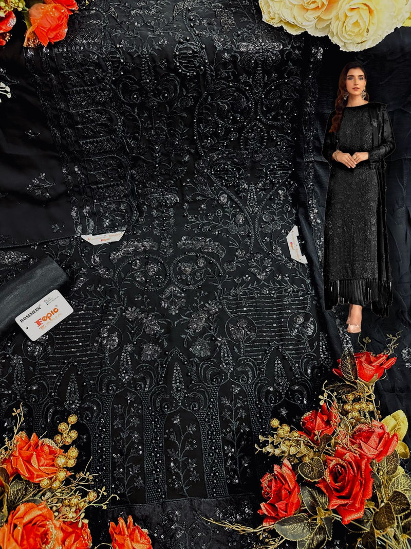 Fepic Rosemeen 5219 C Georgette With Heavy Embroidery Work Stylish Designer Festive Wear Salwar Kameez