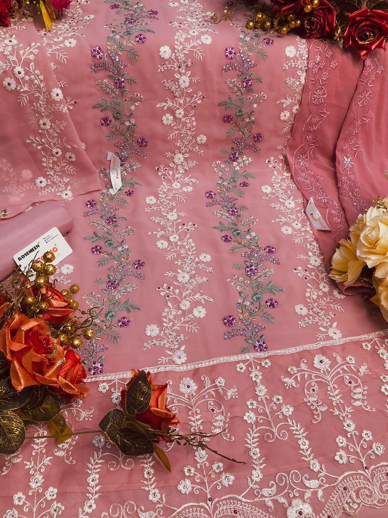 Fepic Rosemeen 5216 B Georgette With Heavy Embroidery Work Stylish Designer Wedding Look Salwar Kameez