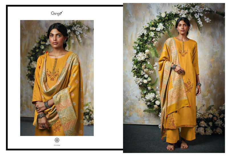 Ganga Sepale Pashmina With Fancy Work Stylish Designer Festive Wear Salwar Kameez