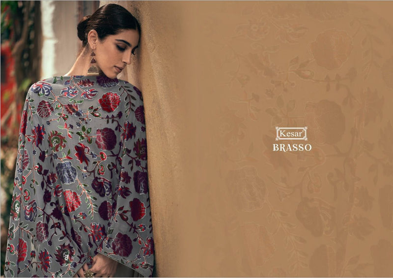 Kesar Brasso Velvet With Beautiful Work Stylish Designer Party Wear Salwar Kameez