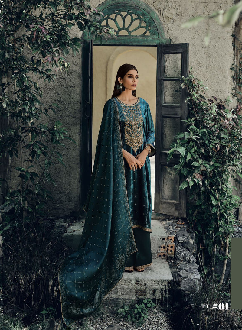 Varsha The Tales Of Tradition Velvet With Heavy Beautiful Work Stylish Designer Party Wear Salwar Kameez