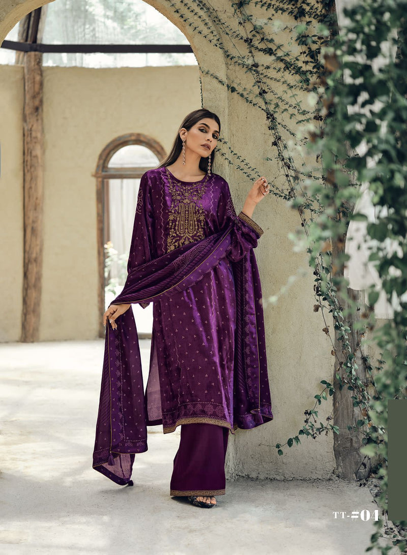 Varsha The Tales Of Tradition Velvet With Heavy Beautiful Work Stylish Designer Party Wear Salwar Kameez