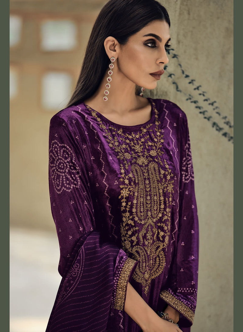 Varsha The Tales Of Tradition Velvet With Heavy Beautiful Work Stylish Designer Party Wear Salwar Kameez