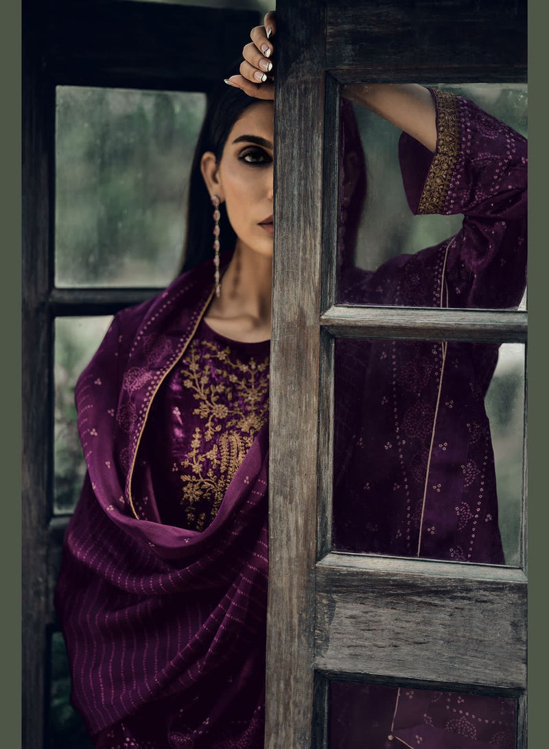 Varsha The Tales Of Tradition Velvet With Heavy Beautiful Work Stylish Designer Party Wear Salwar Kameez