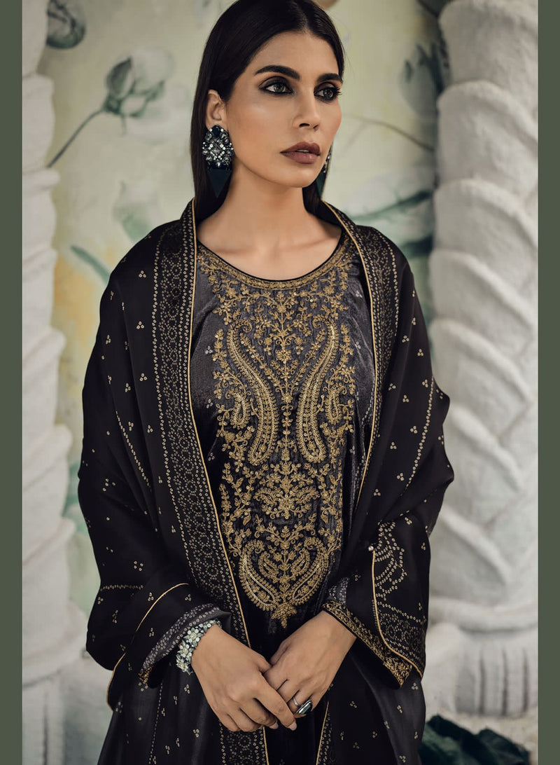 Varsha The Tales Of Tradition Velvet With Heavy Beautiful Work Stylish Designer Party Wear Salwar Kameez