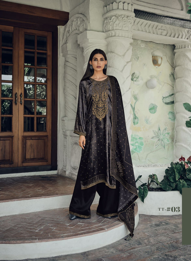 Varsha The Tales Of Tradition Velvet With Heavy Beautiful Work Stylish Designer Party Wear Salwar Kameez