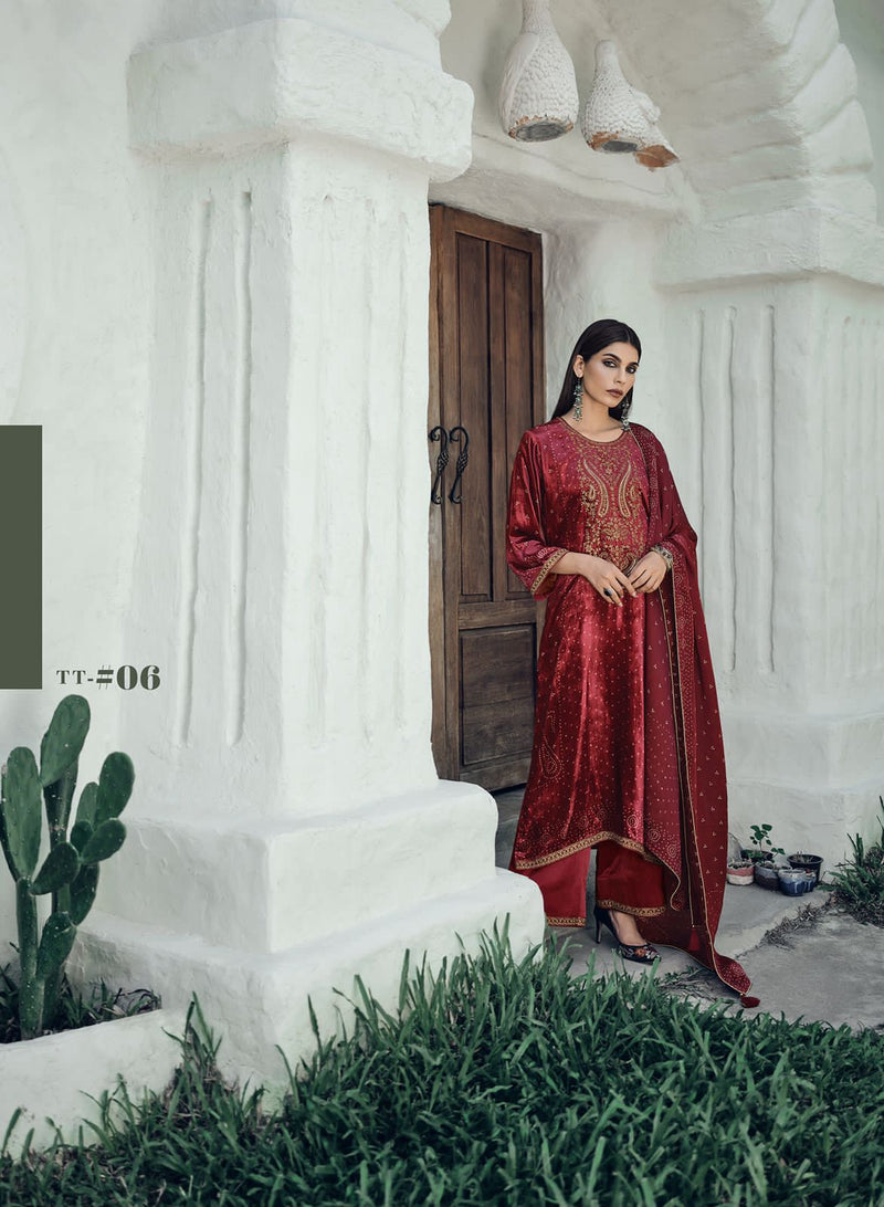 Varsha The Tales Of Tradition Velvet With Heavy Beautiful Work Stylish Designer Party Wear Salwar Kameez