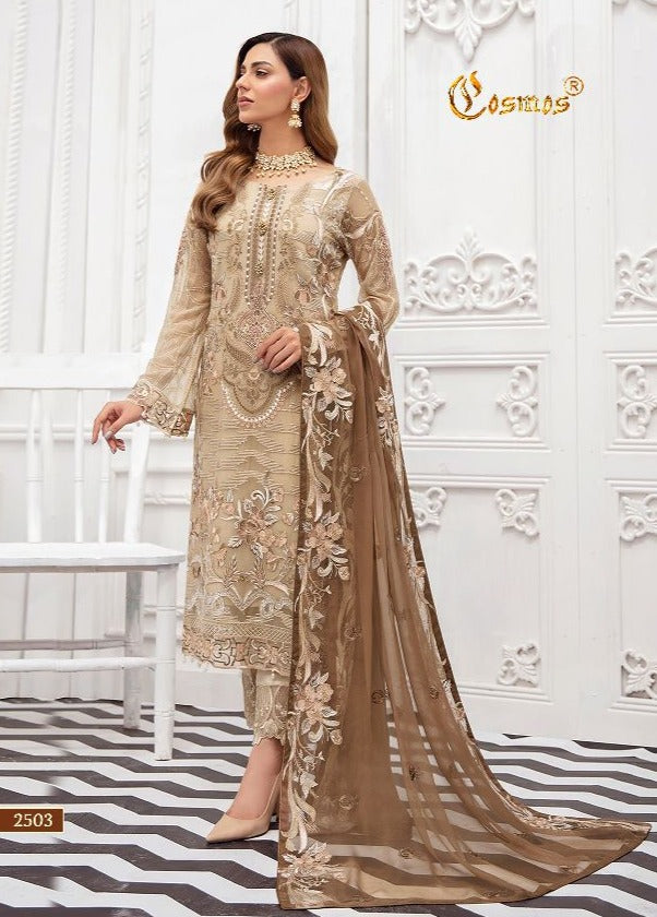 Cosmos Fashion Aayra Vol 2503 Georgette With Heavy Embroidery Work Stylish Designer Party Wear Salwar Kameez
