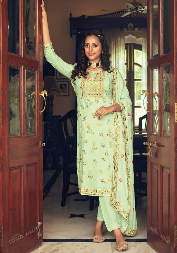 Eba Lifestyle  Ashpreet 1465 Georgette With Heavy Embroidery Work Stylish Designer Festive Wear Salwar Kameez