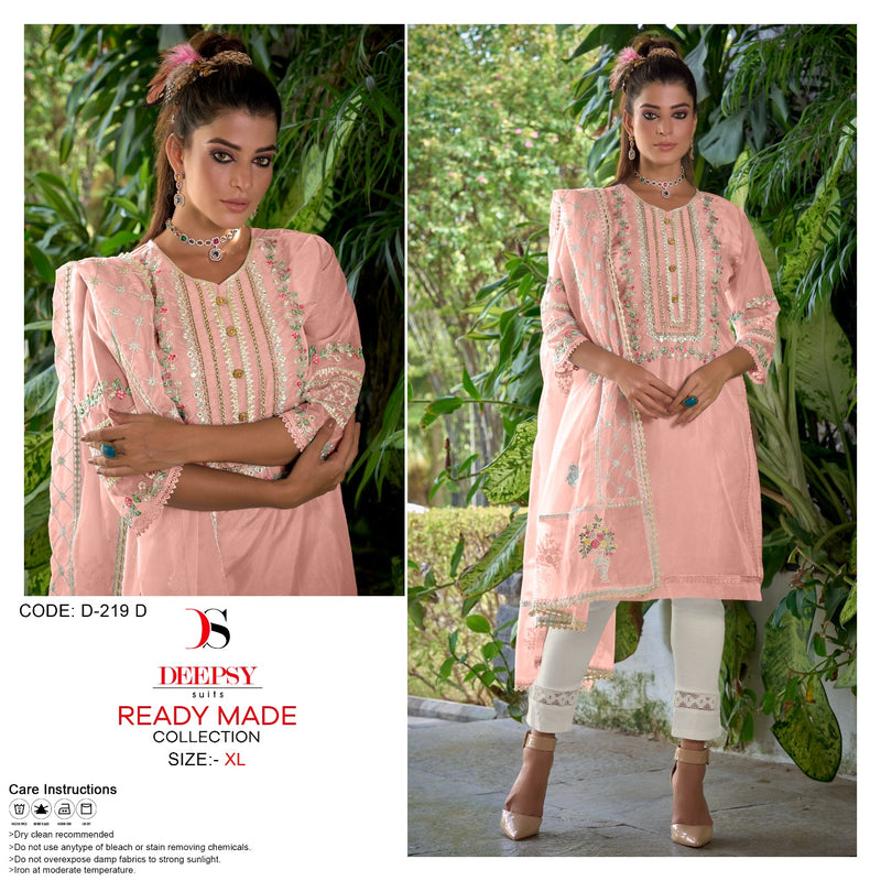 Deepsy Suit Dno 219 D Organza With Heavy Embroidery Work Stylish Designer Party Wear Kurti