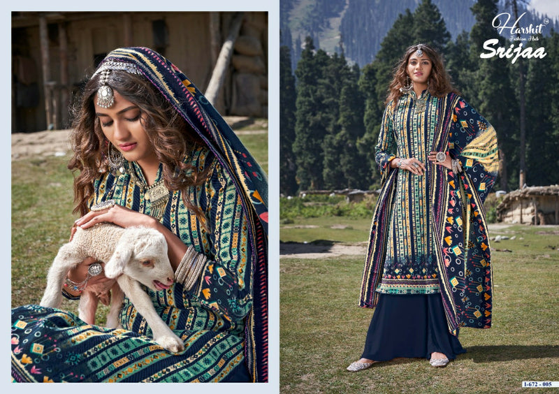 Harshit Fashion Srijaa Pashmina With Printed Work Stylish Designer Attractive Look Salwar Kameez