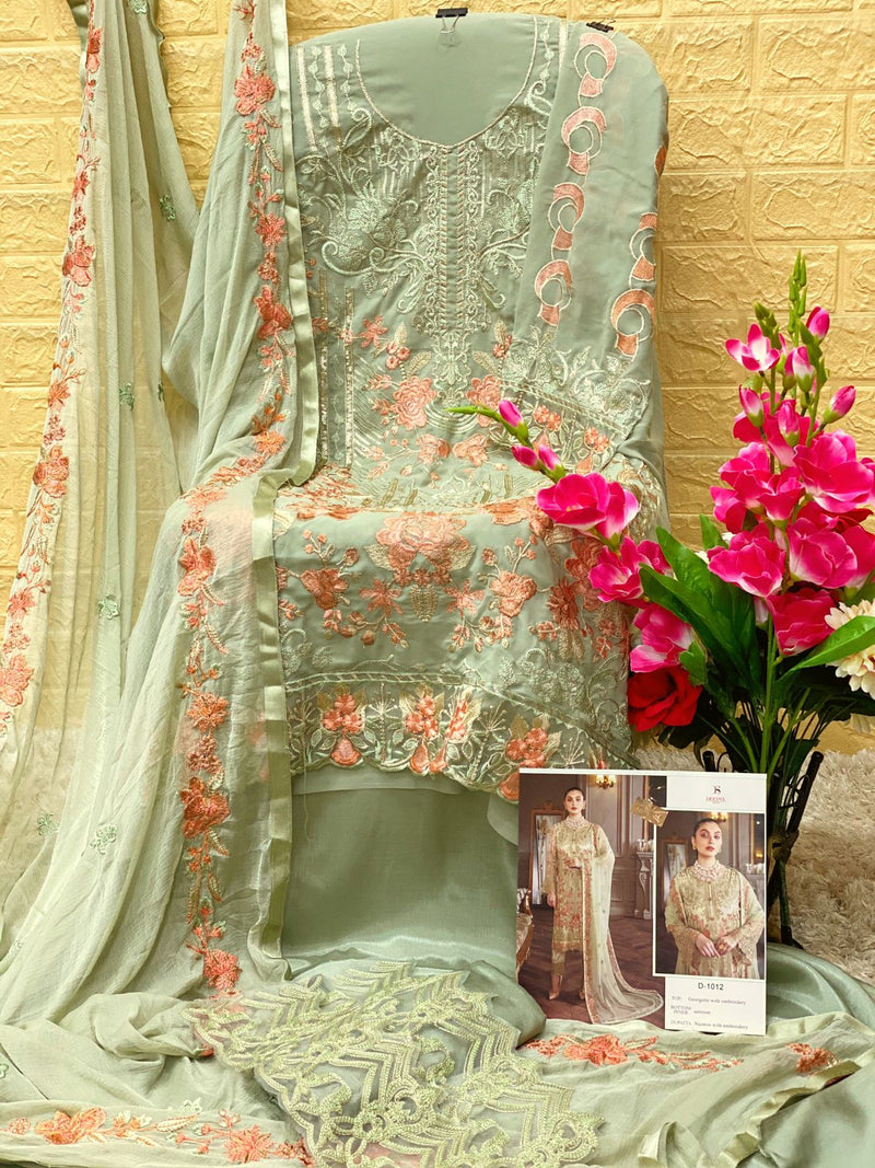 Deepsy Suit Dno 1012 Georgette With Heavy Beautiful Embroidery Work Stylish Designer Pakistani Salwar Kameez