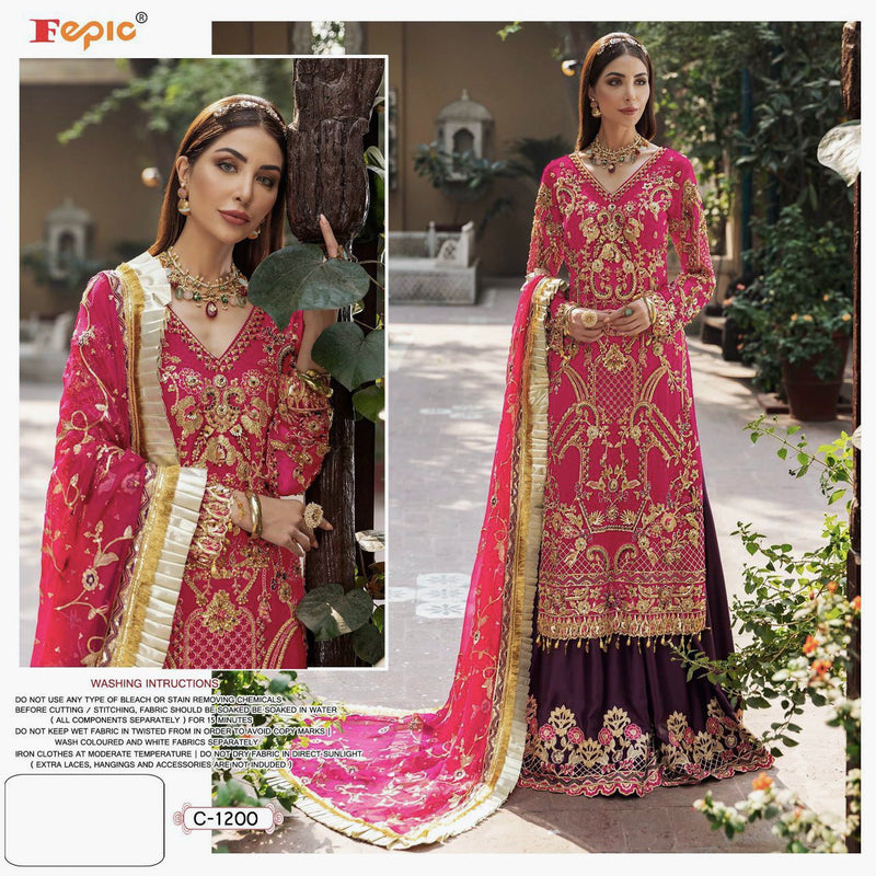 Fepic Suit Rosemeen C 1200 Georgette Beautiful Heavy Embroidery Work Stylish Designer Wedding Wear Salwar Kameez