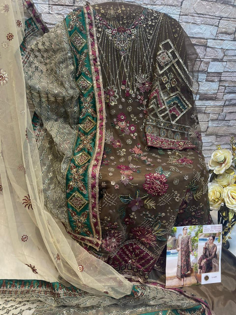 Shree Fabs K 1649 Net With Heavy Beautiful Embroidery Work Stylish Designer Wedding Wear Salwar Kameez