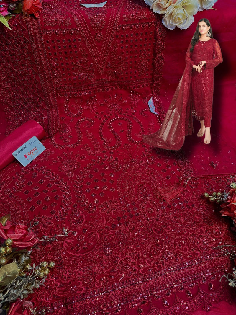 Fepic Rosemeen C 1519 Georgette With Heavy Beautiful Heavy Embroidery Work Stylish Designer Party Wear Salwar Kameez