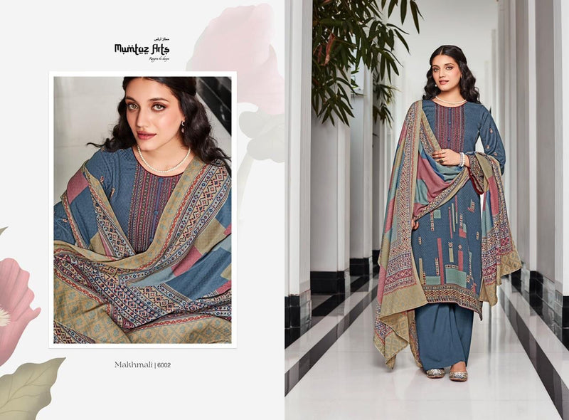 Mumtaz Arts Makhmali Pashmina With Neck Embroidery Work Stylish Designer Attractive Look Salwar Kameez