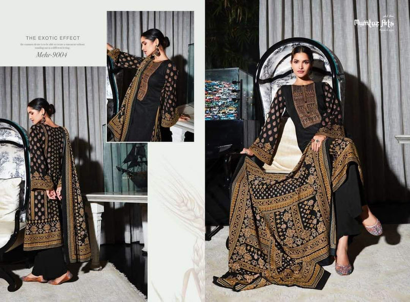 Mumtaz Arts Mehr Pashmina With Beautiful Embroidery Work Stylish Designer Fancy Salwar Kameez