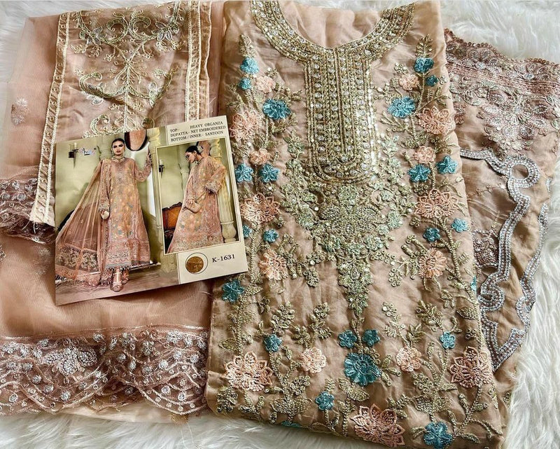 Shree Fabs Dno 1631 Organza With Beautiful Heavy Embroidery Work Stylish Designer Party Wear Salwar Kameez