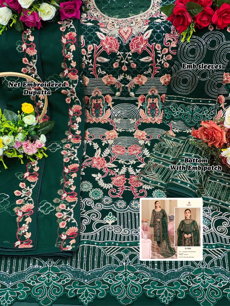 Deepsy Suit Dno 1005 Georgette With Heavy Embroidery Work Stylish Designer Wedding Look Salwar Kameez