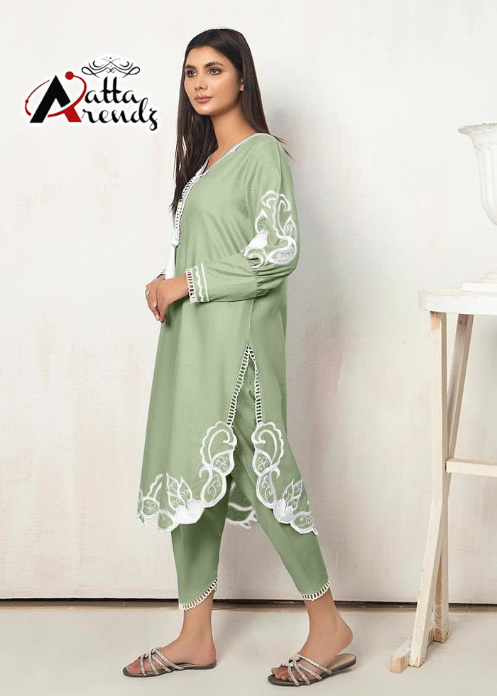 Atta Trendz Dno 2717 Georgette With Heavy Embroidery Work Stylish Designer Casual Wear Pret Kurti