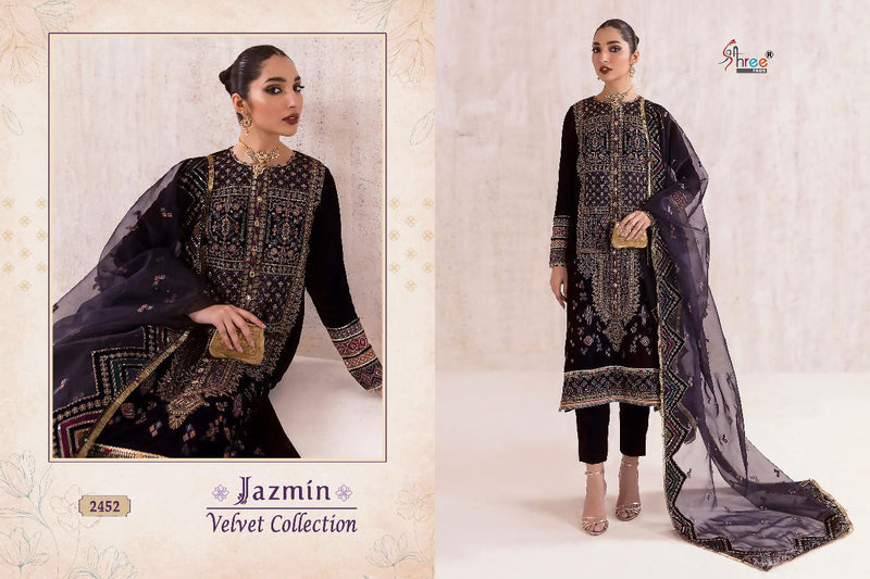 Shree Fabs Jazmin Collection Velvet With Beautiful Embroidery Work Stylish Designer Festive Wear Fancy Salwar Kameez