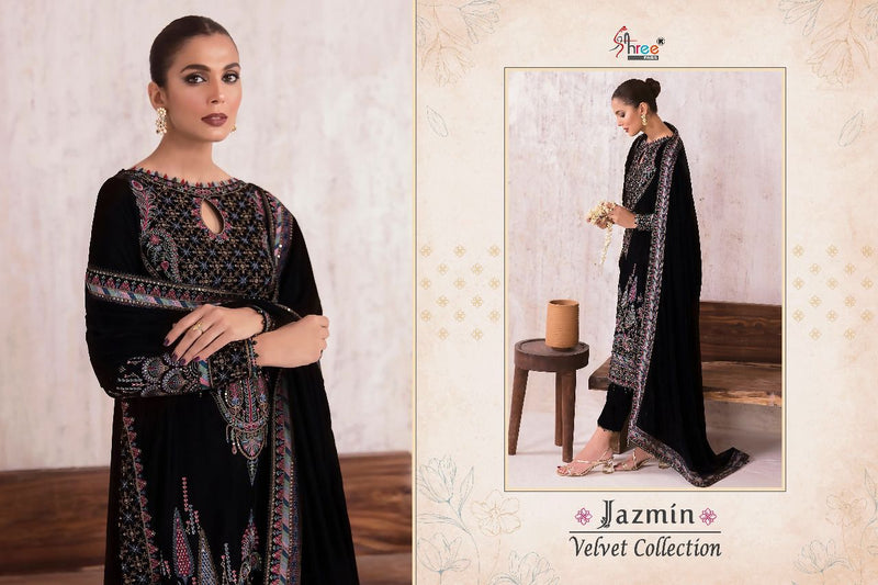 Shree Fabs Jazmin Collection Velvet With Beautiful Embroidery Work Stylish Designer Festive Wear Fancy Salwar Kameez