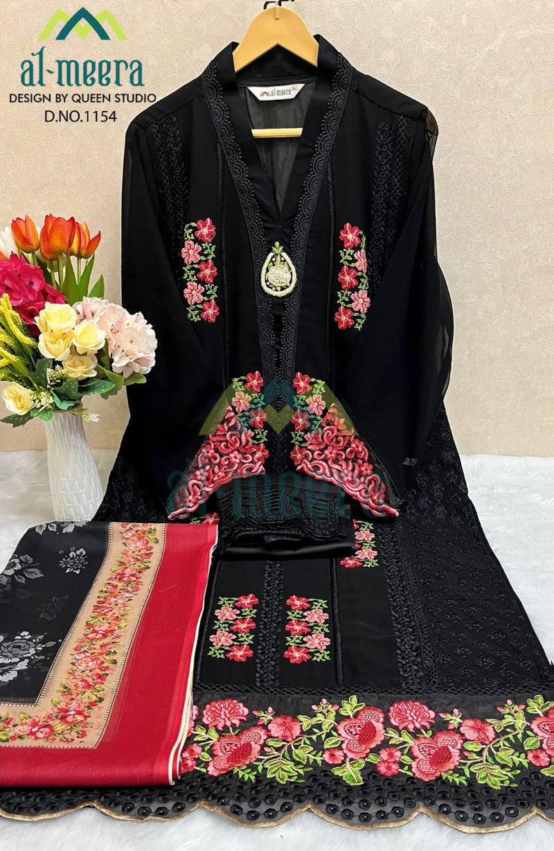 Al Meera Dno 1154 Georgette With Heavy Luxury Pret Collection Stylish Designer Party Wear Preet Kurti