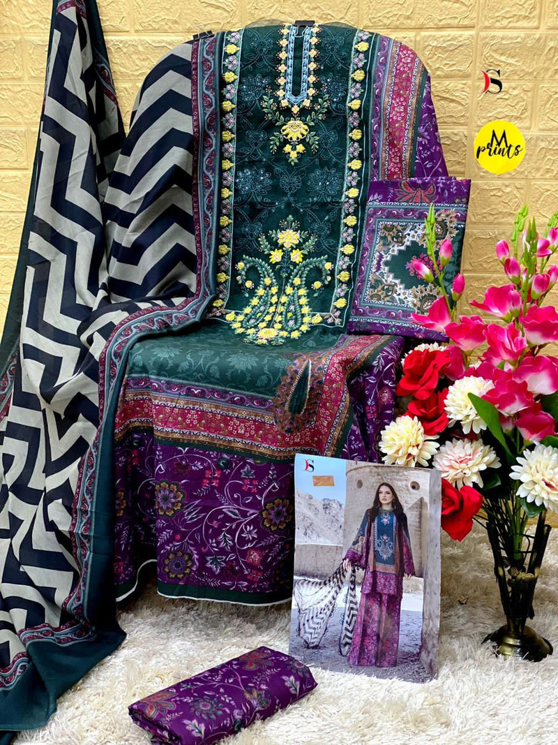 Deepsy Suit Dno 1876 Pure Cotton With Heavy Beautiful Work Stylish Designer Pakistani Salwar Kameez