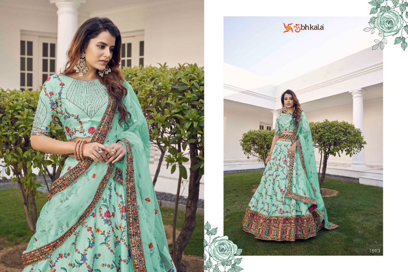 Shubhkala Guldasta 1913 Net With Heavy Beautiful Embroidery Work Stylish Designer Wedding Look Lehenga Choli