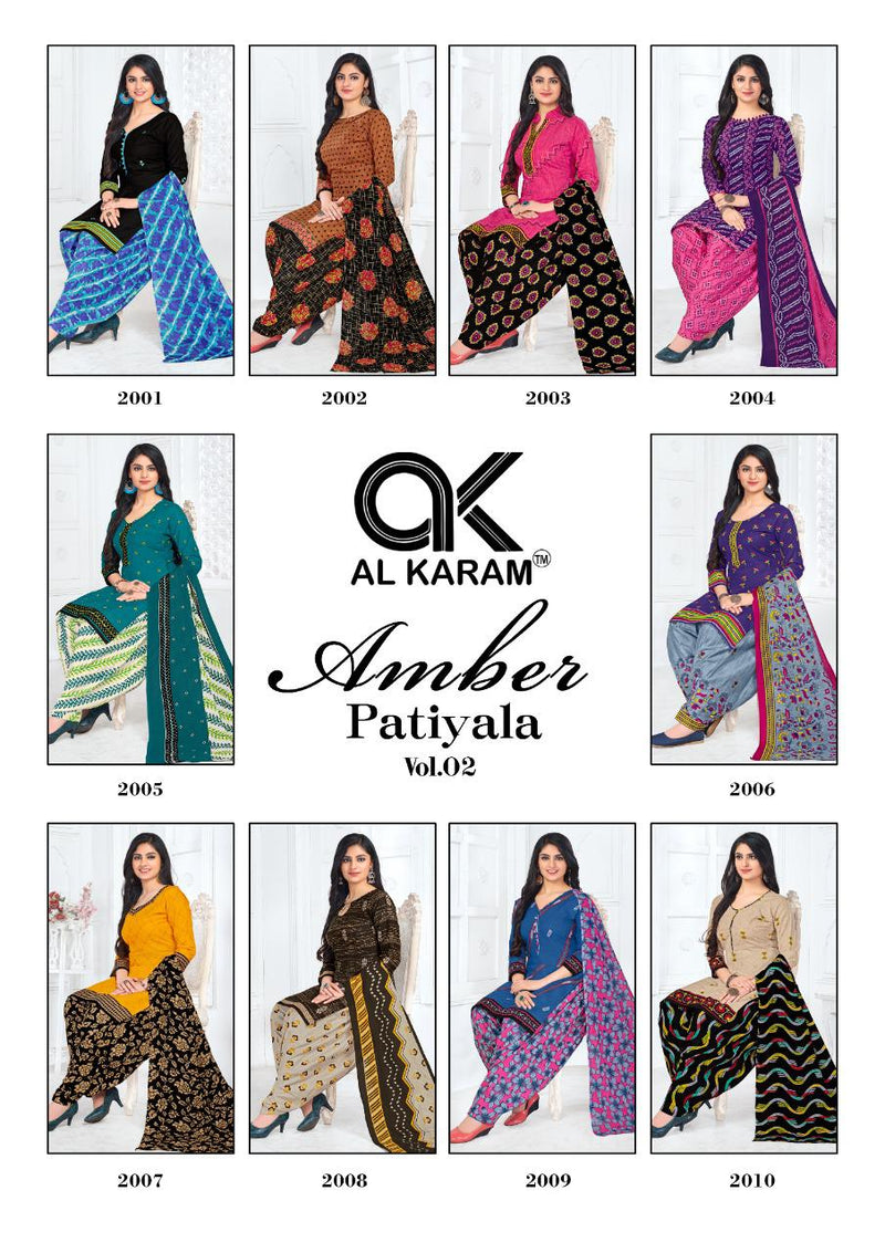 Al Karam Amber Patiyala Vol 2 Pure Cotton With Fancy Work Stylish Designer Casual Wear Salwar Suit
