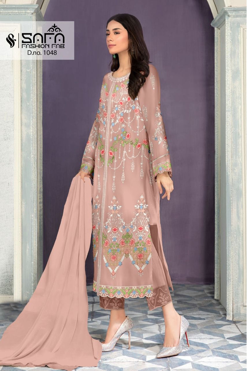 Safa Dno 1048 Georgette With Beautiful Fancy Embroidery Work Stylish Designer Pret kurti