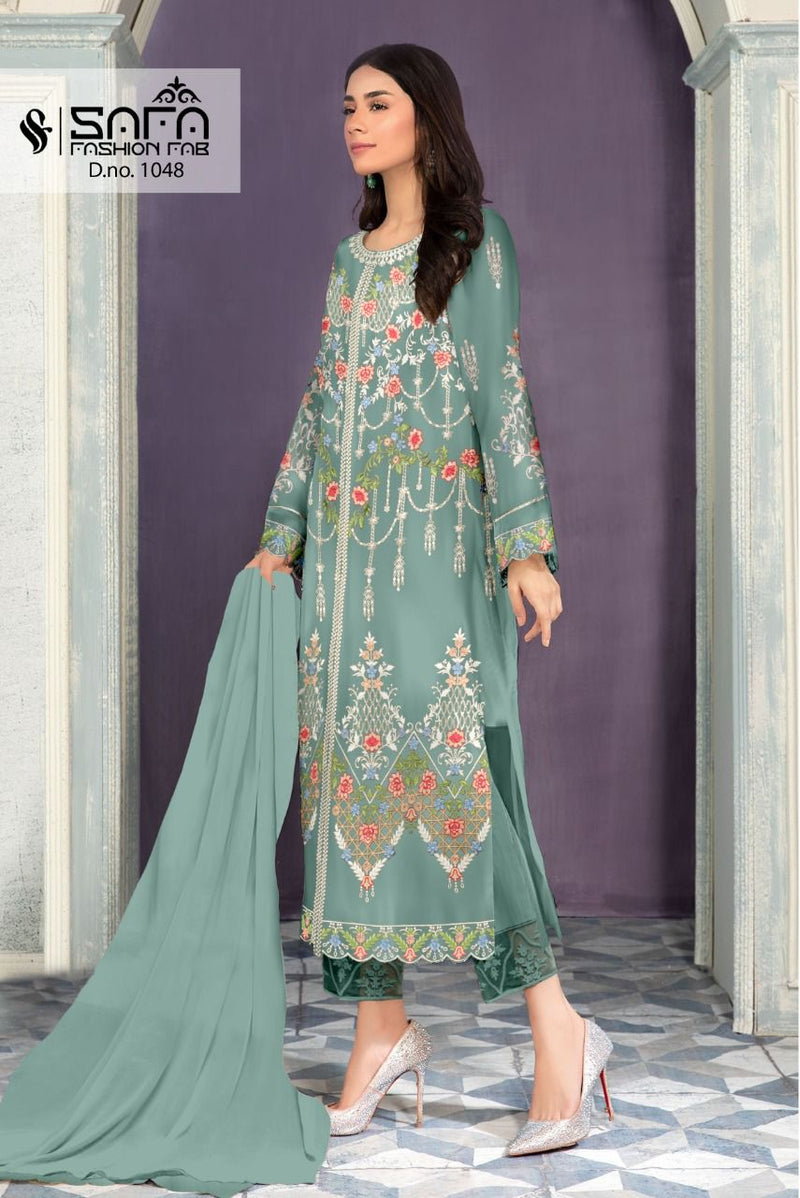 Safa Dno 1048 Georgette With Beautiful Fancy Embroidery Work Stylish Designer Pret kurti
