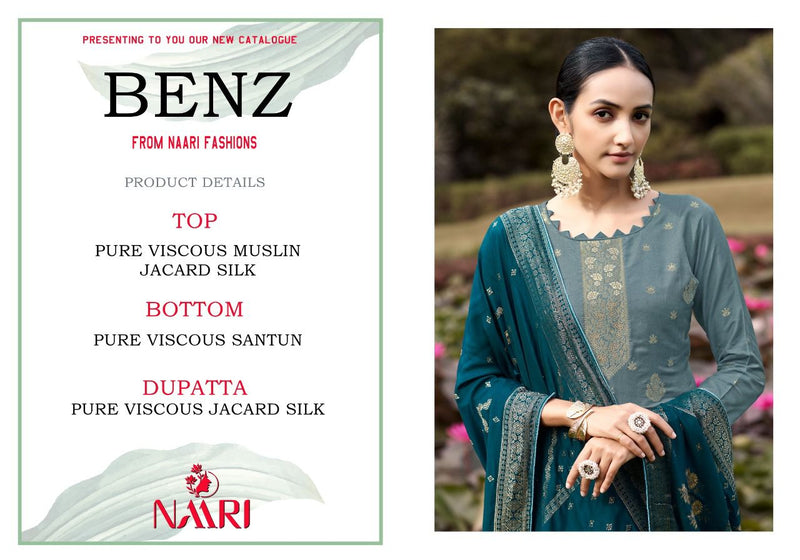 Nari Benz Muslin With Beautiful Fancy Work Stylish Designer Festive Wear Fancy Salwar Suit