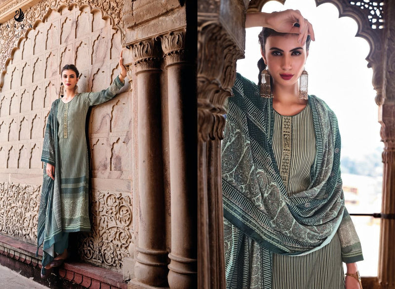 Aiqa Lifestyle Raika Pashmina With Beautiful Work Stylish Designer Pakistani Salwar Kameez