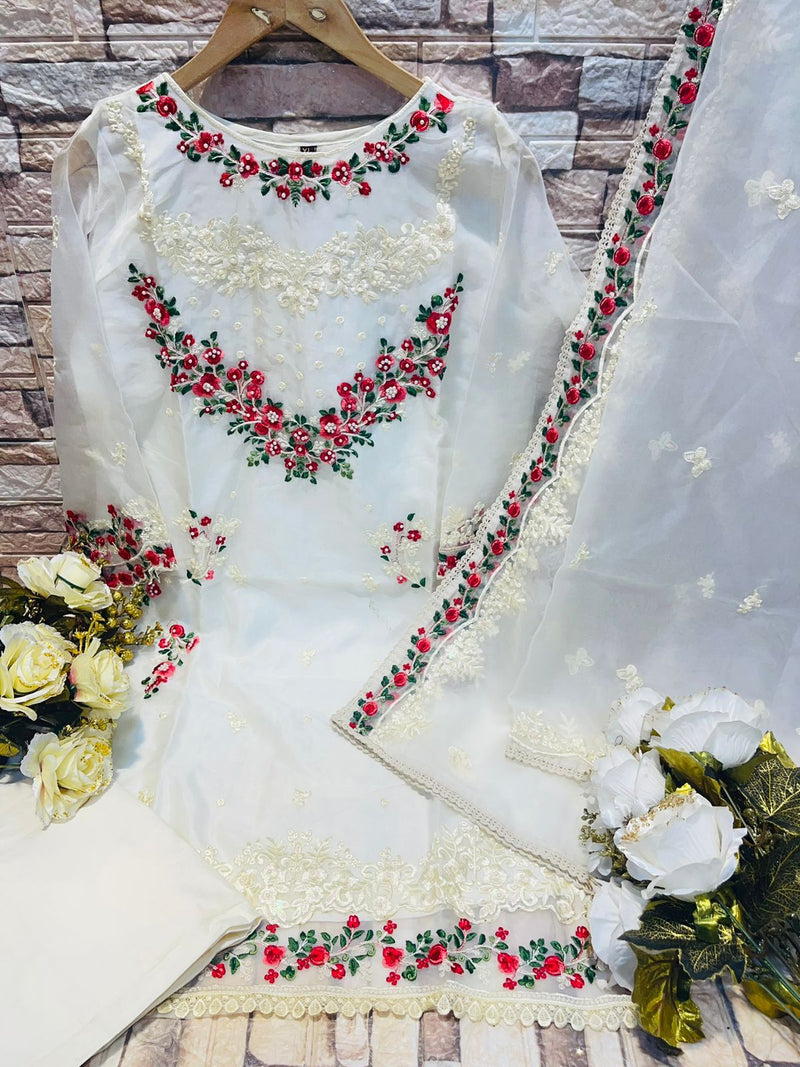Deepsy Suit Dno 261 Organza With Beautiful Work Stylish Designer Festive wear Pret Kurti