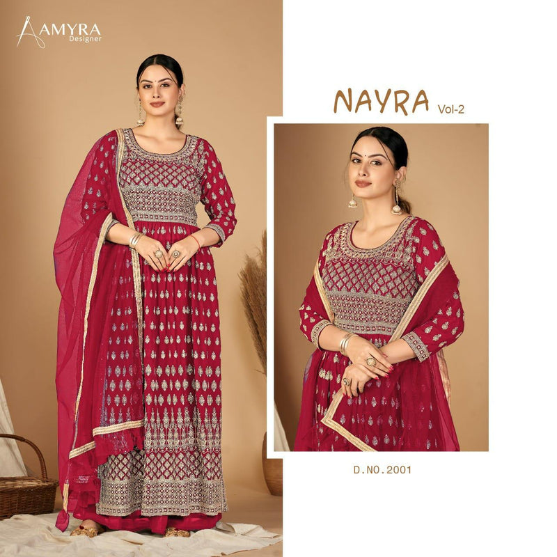 Aamyra Nayra Vol 02 Georgette With Heavy Embroidery Work Stylish Designer Festive Wear Long Gown